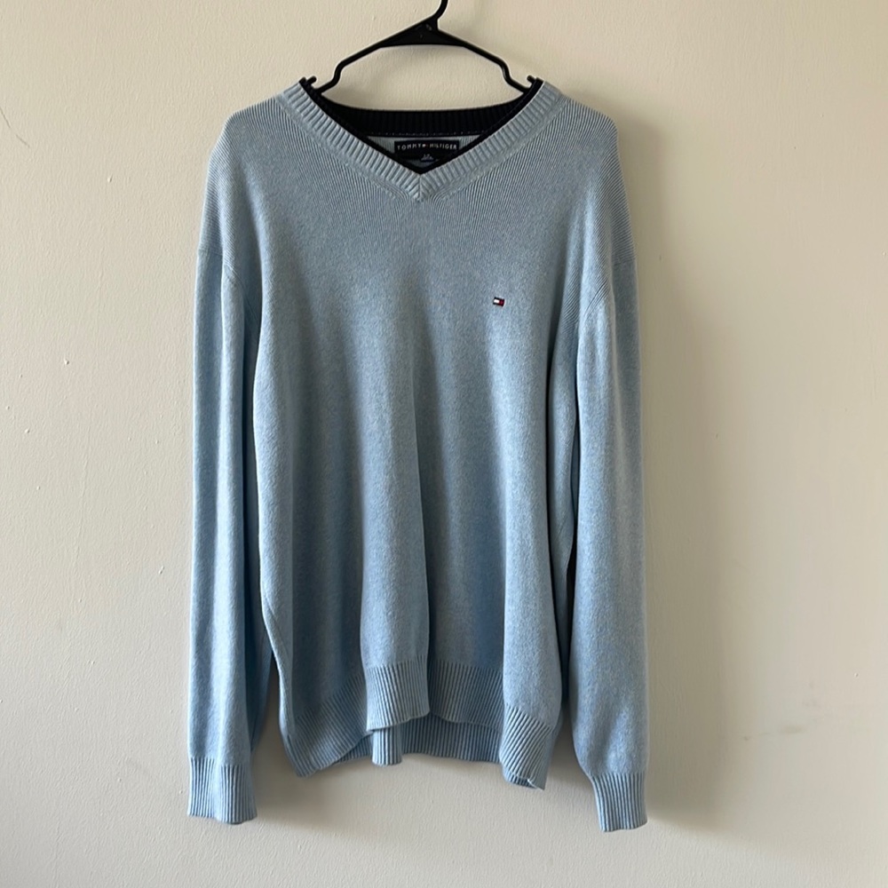Cotton Candy Blue Tommy Sweater